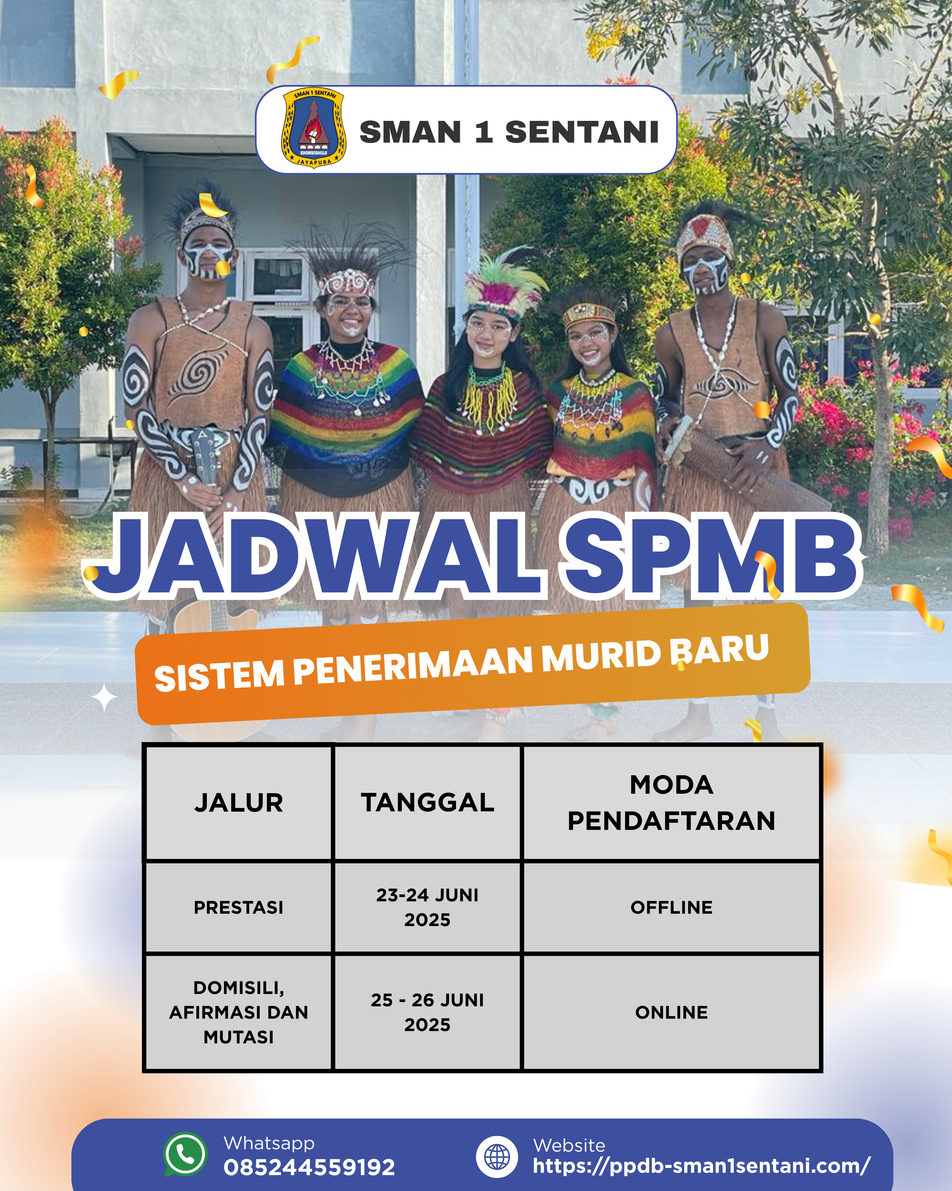 Oranye Biru Modern Ujian Sekolah Kiriman Instagram